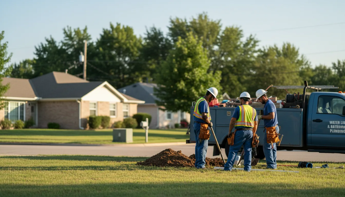 Residential water line and bathroom plumbing service in Burdine, KY